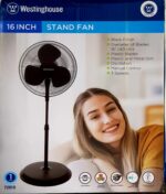 Westinghouse Pedestal Fan 16" Black - Image 2
