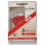 Sunlite Red LED A19 3 Watt Medium Base 120 Volt UL Listed LED - Image 3