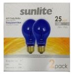 Sunlite 25 Watt A19 Colored, Medium Base, Transparent Blue - Image 2