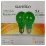 Sunlite 25 Watt A19 Colored, Medium Base, Transparent Green - Image 2