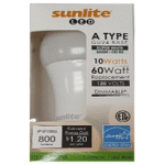 Sunlite A19 GU24 LED Frosted Dimmable 10W (60W Equivalent) 50K - Image 2