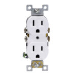 Enerlites Residential Grade 15Amp 5-15R Duplex Receptacle White