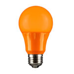 Sunlite Orange LED A19 3 Watt Medium Base 120 Volt UL Listed LED
