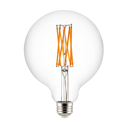 Sunlite Long Filament G40 LED Dimmable Clear FS E26 8W (100W Equivalent)