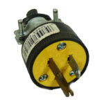 Eagle 1709 Vinyl Male Plug with Cord Clamp 15A 125V