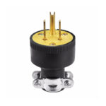 1709 Vinyl Male Plug with Cord Clamp 15A 125V