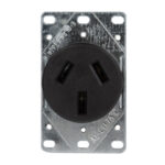 Industrial, Flush Mount 50A 125/250V – Black