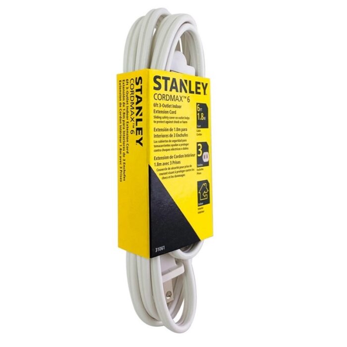 Stanley Indoor Extension Cord CordMax 6 White - Image 2