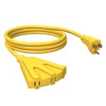 Stanley Outdoor Cord with POWER / Electric BLOCK 8FT YELLOW