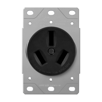 Enerlites - Industrial Grade Flush Mount Receptacle, 50A, 10-50R