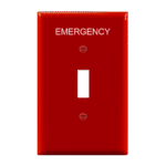 Enerlites – Toggle Switch Emergency One-Gang Wall Plate, Mid-Size- RED