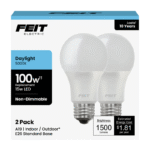 Feit LED A19 NON-DIM 1500L 2PK