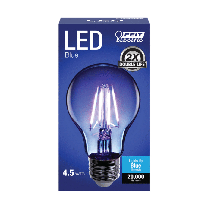 Feit A19 TRANSPARENT BLUE LED - Image 2