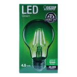 Feit A19 TRANSPARENT GREEN LED