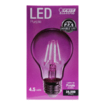 Feit A19 TRANSPARENT PURPLE LED - Image 2