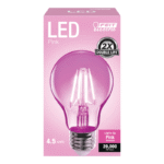 Feit A19 TRANSPARENT PINK LED