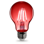 Feit A19 TRANSPARENT RED LED - Image 3