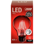 Feit A19 TRANSPARENT RED LED