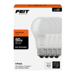 Feit LED A19 NON-DIM 800L 27K 4PK