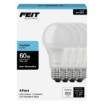 Feit LED A19 NON-DIM 800L 50K 4PK