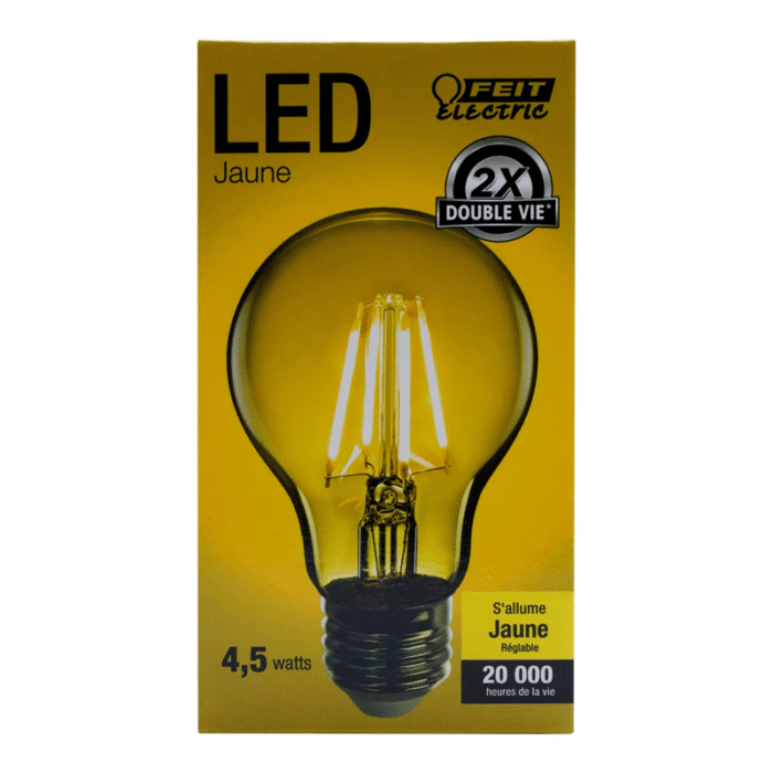 Feit A19 TRANSPARENT YELLOW LED - Image 2