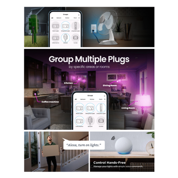 Feit 2 Outlet WET Location WIFI 1PK Black - Image 4