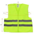 BROWN USA GREEN REFLECTIVE SAFETY VEST - Large